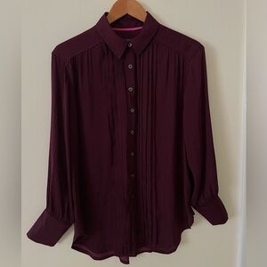 Anthropologie Rich Burgundy Blouse